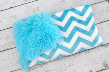 Luxe Turquoise Chevron and Turquoise Shaggy